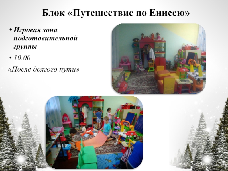 Презентация по технологии Час свободной игры Блок «Путешествие по Енисею»Игровая зона подготовительной группы10.00«После долгого пути» Блок «Путешествие по Енисею»Игровая зона подготовительной группы10.00«После долгого пути»