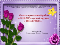 Отчет о проделанной работе за 2018-2019г. средней группы  ЗВЁЗДОЧКИ .