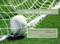 Презентация по английскому языку на тему: Sport in Britain