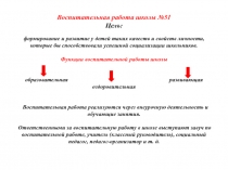 Воспитательная работа школы №51