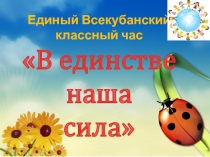 Презентация В единстве наша сила