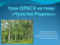 Презентация Чувство родины. ОРКСЭ. Основы светской этики. 4 класс, А.И.Шемшурина.