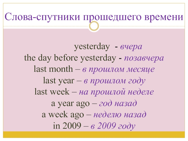 Презентация по английскому языку на тему Характер. Повторение правила употребления Simple Past и Simple Future. Слова-спутники прошедшего времени yesterday - Слова-спутники прошедшего времени yesterday -