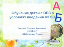 Обучение детей с ОВЗ в условиях введения ФГОС