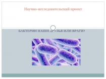 Электронно-образовательный ресурс на тему Бактерии наши друзья или враги?