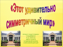 Презентация к проекту Этот удивительно симметричный мир