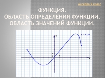 Презентация к уроку Область определения и область значения функции 9 класс, алгебра