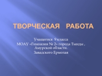 Творческий отчёт о работе ребёнка с ограниченными возможностями здоровья