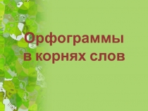 Презентация по русскому языку на тему Орфограммы в корне слова  4 класс