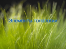 Презентация по математике на тему Элементы топологии