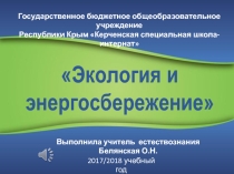 Презентация для единого урока Экология и энергосбережение