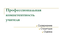 Профессиональная компетентность учителя - педсовет