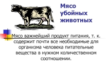 Презентация по Товароведению на тему  Мясные товары
