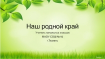 Презентация к уроку по окружающему миру на тему Мой родной край (1 класс)