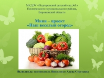 Презентация Наш веселый огород