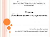 Презентация проекта Мое величество - электричество