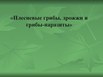 Биология 5 класс. Плесень и дрожжи.