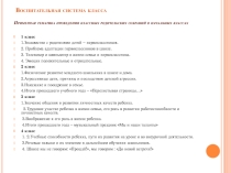 Воспитательная система класса