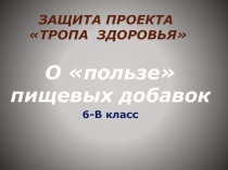 Презентация защита социального проекта Тропа здоровья