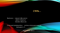 Степь 4 класс