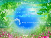 Презентация Экологическое воспитание детей дошкольного возраста
