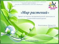 Презентация проекта Мир растений
