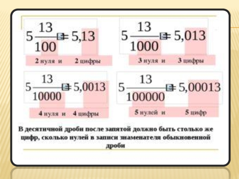 Презентация по математике на тему Десятичные дроби (9 класс)
