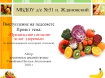 Презентация проекта Правильное питание