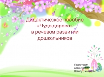 Презентация дидактическое пособие чудо-дерево