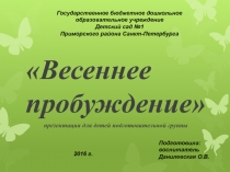Презентация для детей подготовительной группы Весеннее пробуждение