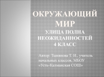 Презентация по окружающему миру. 4 кл. Улица полна неожиданностей