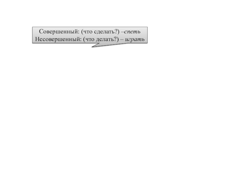 Презентация интегрированного урока : Графики и глаголы Совершенный: (что сделать?) –спетьНесовершенный: (что делать?) – играть Совершенный: (что сделать?) –спетьНесовершенный: (что делать?) – играть