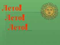 Презентация классному родительскому собранию Лето