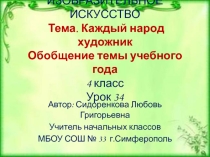 Презентация по изобразительному искусству на тему Каждый народ художник. Обобщение темы за год 4 класс.