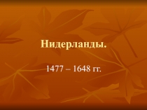 Презентация по истории Нидерланды в борьбе за свободу 7 класс