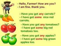 Презентация Местоимения some-any. Употребление в небольших ситуациях.