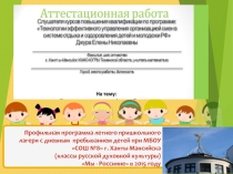 Программа профильной смены летнего оздоровительного пришкольного лагеря Мы-россияне