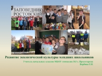 Презентация опыта работы на тему Развитие экологической культуры младших школьников