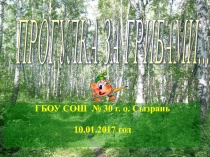 Презентация по окружающему миру на тему Прогулка за грибами (2 класс)