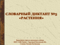 Презентация по русскому языку растения 2 класс