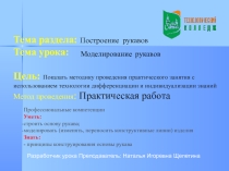 Презентация по основам конструирования и моделирования одежды Моделирование рукавов