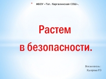 Презентация по безопасности на тему Растем в безопасности