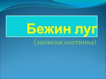 Презентация по литературе образы детей в рассказе И.С.Тургенева Бежин луг (5 класс)