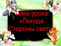 Презентация по познанию мира на тему Погода. Стороны света.