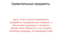 Презентация для знятия в подготовительной группе детского сада на тему:Удивительные предметы.