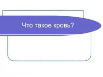 Презентация по окружающему миру 4 класс Что такое кровь