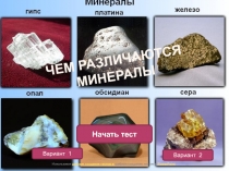 Тест по окружающему миру по теме Минералы