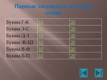 Парные согласные в конце слова