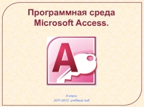 Презентация Программная среда MS Access (9 класс)
