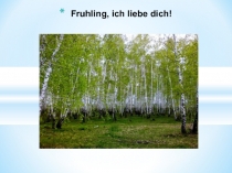 Презентация к уроку немецкого языка на тему:  Весна, я люблю тебя!